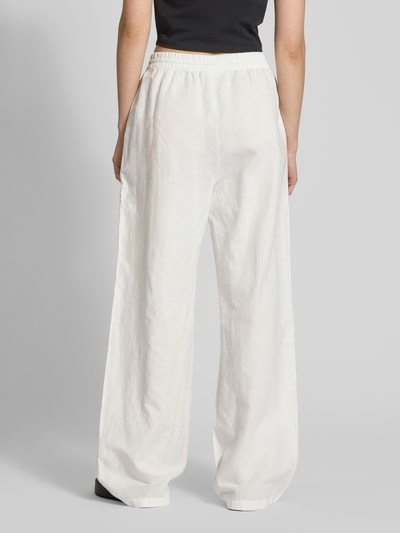Marc O'Polo Denim Wide leg linnen broek met elastische band Wit - 5