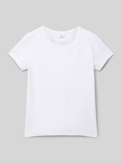 s.Oliver RED LABEL Loose fit T-shirt met print aan de voorkant Wit - 1
