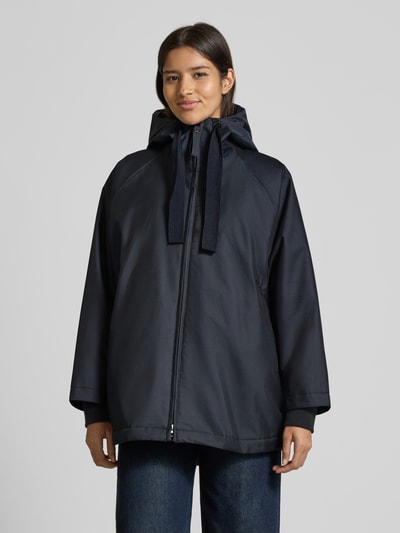 g-lab Relaxte pasvorm jack met capuchon model 'PUUR' Donkerblauw - 4