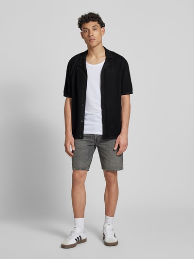 JACK & JONES Freizeithemd mit Knopfleiste Modell 'ORION' Black 1