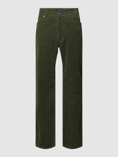 Christian Berg Men Corduroy broek in 5-pocketmodel Olijfgroen - 2