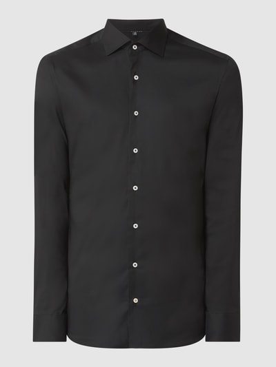 Eterna Slim fit zakelijk overhemd 'Twill Performance' Zwart - 2