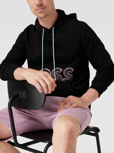 BOSS Green Hoodie mit Label-Stitching Modell 'Soody 1' Schwarz 3
