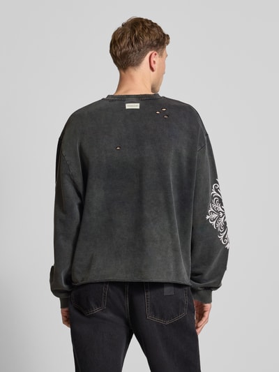 Don´t Waste Culture Sweatshirt in used-look, model 'Urwen' Antraciet - 5