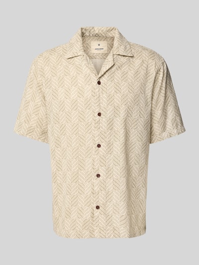 Jack & Jones Premium Regular fit vrijetijdsoverhemd met 1/2-mouwen, model 'BLUVINCENT' Zand - 2