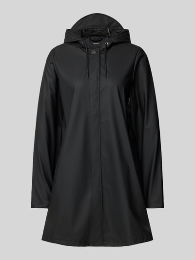 RAINS Regenkurzmantel mit Kapuze Black 2