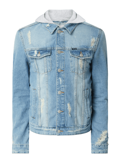 REVIEW Jeansjack met used-look  Blauw - 2