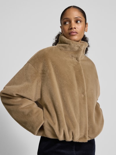 Jake*s Studio Woman Webpelzjacke mit Stehkragen Schilf 3