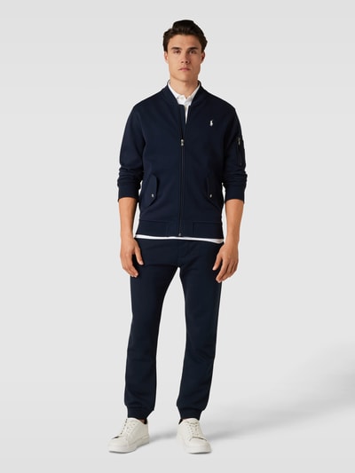 Polo Ralph Lauren Sweatjack met ritssluiting, model 'BOMBER' Marineblauw - 1