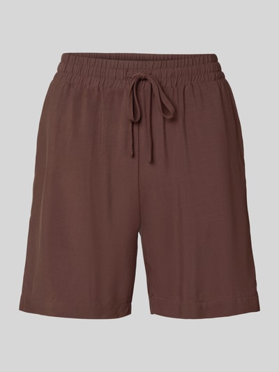 Soyaconcept Shorts aus Viskose mit elastischem Bund Modell 'RADIA' Dunkelbraun 2