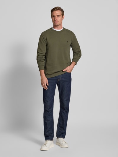 Armedangels Regular Fit Sweatshirt aus reiner Baumwolle Modell 'BAARO FLEECE' Dunkelgruen 1