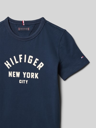 Tommy Hilfiger Teens Regular Fit T-Shirt aus reiner Baumwolle Marine 2