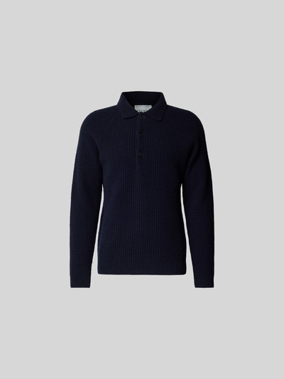 Closed Pullover in Strick-Optik mit Polokragen Dunkelblau 2