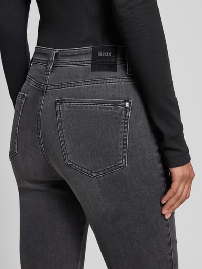 Brax Slim fit jeans in used-look, model 'MARY THERMO' Donkergrijs - 3