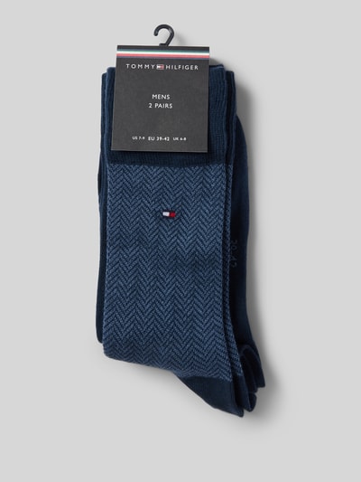 Tommy Hilfiger Socken mit Label-Detail im 2er-Pack Dunkelblau 3