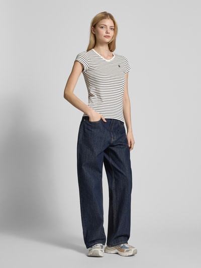 G-Star Raw T-Shirt mit Label-Stitching Marine 1