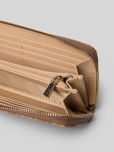 Guess Portemonnaie mit Logo-Applikation Modell 'Laurel' Hellbraun 3