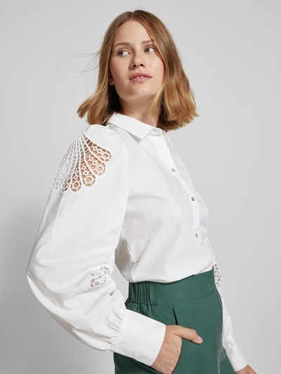 Jake*s Collection Overhemdblouse met gehaakt kant Wit - 3