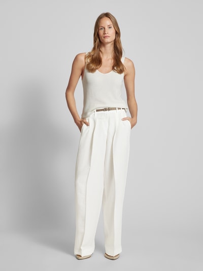 Raffaello Rossi Broek in effen design, model 'MAYLA' Offwhite - 1