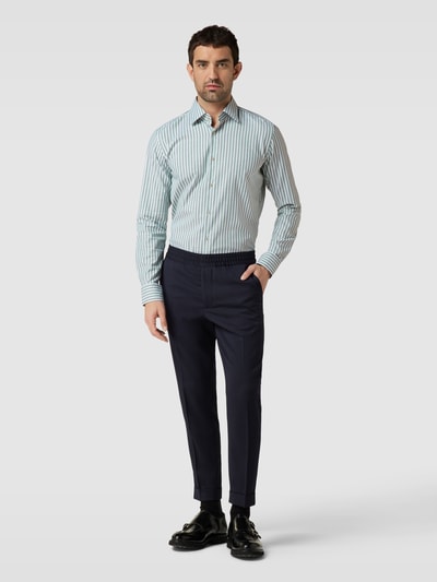 BOSS Koszula biznesowa o kroju regular fit ze wzorem w paski model ‘Joe’ Zielony 1