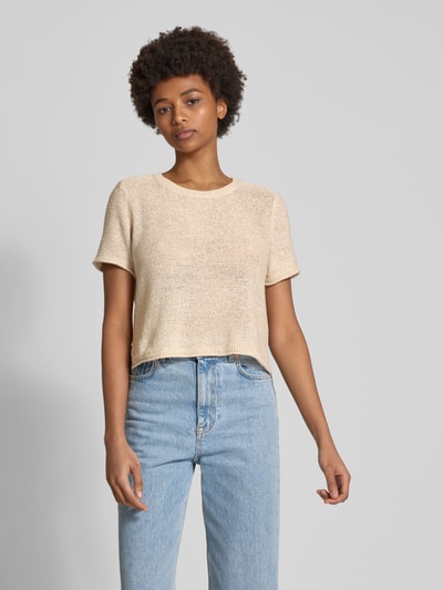 ONLY Regular Fit Pullover mit Rundhalsausschnitt Modell 'SUNNY' Beige 4