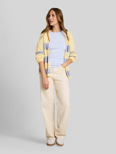 Tom Tailor Denim kardigan rozpinany o kroju regular fit z rozcięciami po bokach Jasnoniebieski 1
