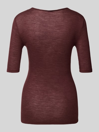 Hanro Shirt met 1/2-mouwen Middenbruin - 3