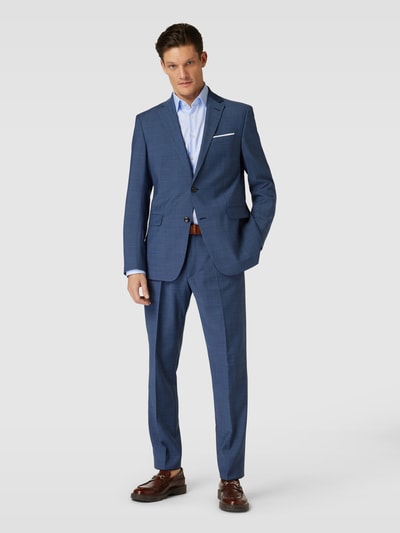 JOOP! Collection Slim fit 2-knoops colbert met geweven motief, model 'Finch' Blauw - 1