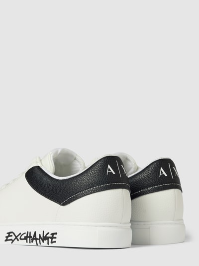 ARMANI EXCHANGE Sneakersy z napisem z logo Biały 2