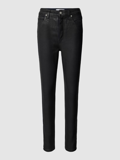 Calvin Klein Jeans Super Skinny Fit High Waist Jeans in unifarbenem Design Black 1