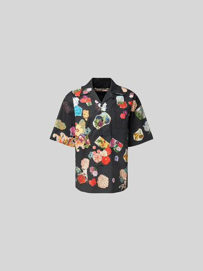 Marni Freizeithemd mit floralem Muster Black 1