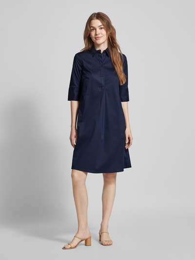 Christian Berg Woman Selection Knielange jurk met korte knoopsluiting Marineblauw - 1