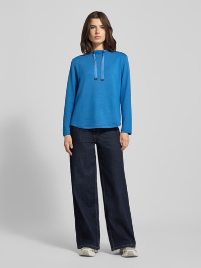 More & More Sweatshirt mit Stehkragen und Kordelzug Ocean 1