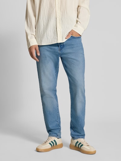 Only & Sons Tapered fit jeans van katoenmix, model 'YOKE' Jeansblauw - 4