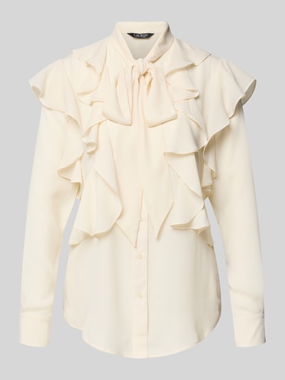 Lauren Ralph Lauren Regular Fit Schluppenbluse mit Volants Modell 'CHALON' Ecru 2