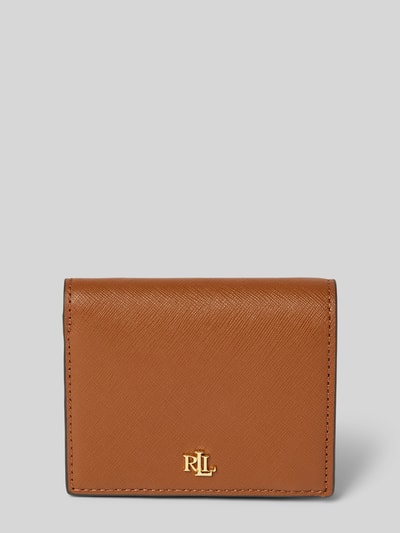 Lauren Ralph Lauren Lederportemonnaie mit Label-Applikation Cognac 1