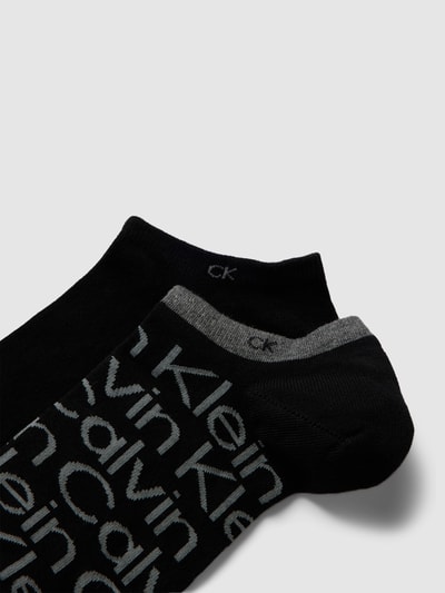 CK Calvin Klein Sneakersokken met labeldetail in een set van 2 paar Zwart - 2