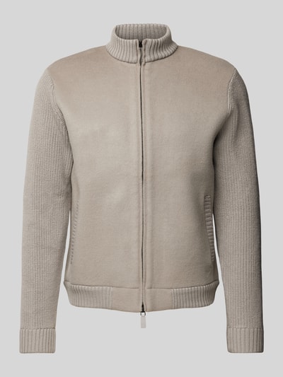 Emporio Armani Strickjacke mit Reißverschluss Graphit 1