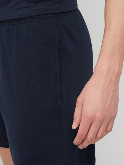 Schiesser Sweatshorts mit Karomuster Modell 'Boxer' Marine 3