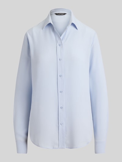 Lauren Ralph Lauren Regular Fit overhemdblouse met overhemdkraag IJsblauw - 2