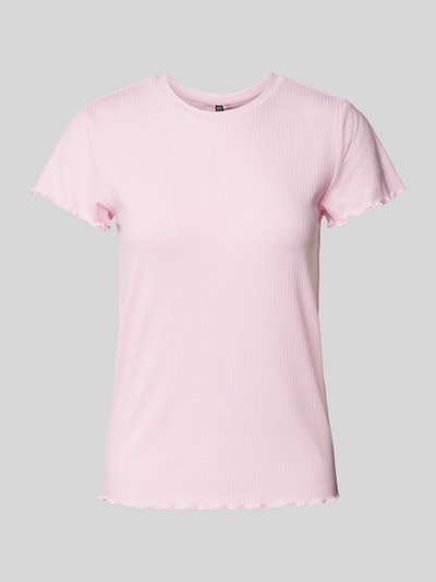 Pieces Slim Fit T-Shirt mit Viskose-Anteil Modell 'NICCA' Rosa 1