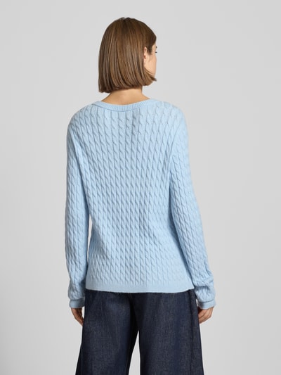 Pieces Regular fit gebreide pullover van viscosemix, model 'FIA' Lichtblauw - 5