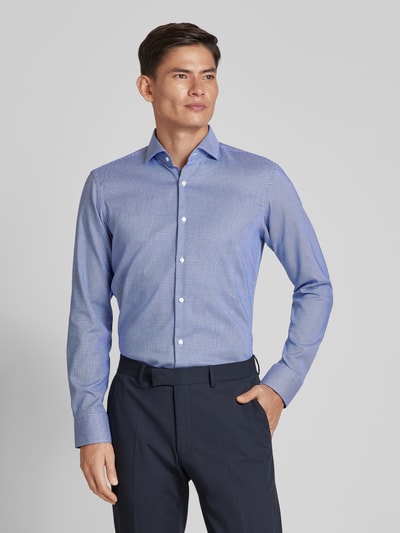 BOSS Modern Fit Regular Fit Business-Hemd mit Strukturmuster Modell 'Joe' Royal 4