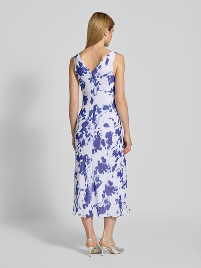Calvin Klein Womenswear Midikleid aus Chiffon mit Wasserfall-Ausschnitt Blau Melange 5