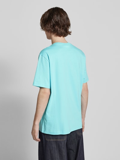 CHAMPION T-shirt met labelprint Aquablauw - 5