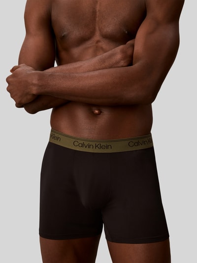 Calvin Klein Underwear Majtki & obcisłe bokserki z elastycznym pasem z logo w zestaw 3 szt. model 'BOXER BRIEF' Czarny 3