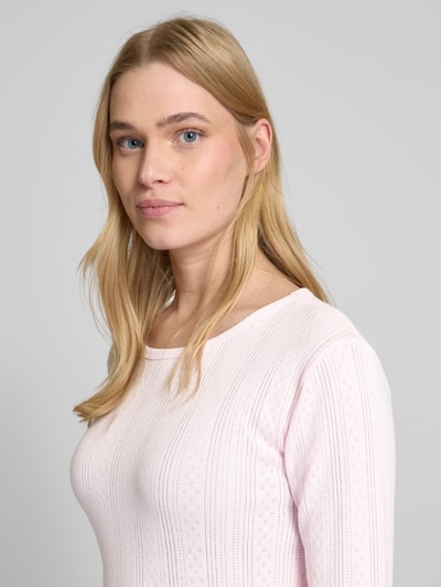 Vero Moda Regular Fit Langarmshirt aus reiner Baumwolle Modell 'LISA' Pink 3