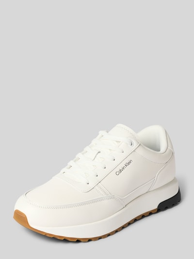 CK Calvin Klein Low Top Sneaker aus echtem Rindsleder Weiss 1