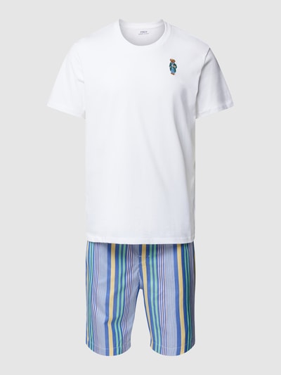Polo Ralph Lauren Underwear Pyjama met motiefstitching Lichtblauw - 1