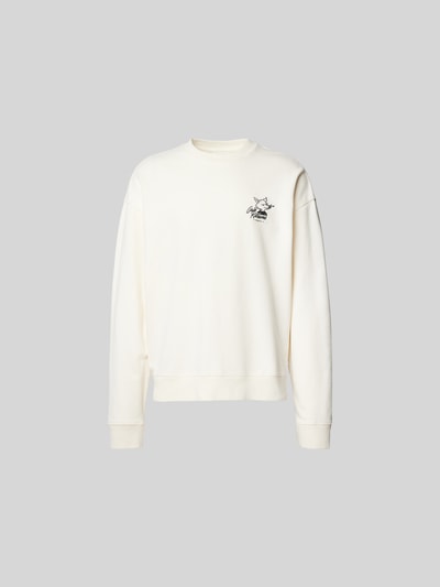 MAISON KITSUNE Sweatshirt mit Label-Stitching Sand 2